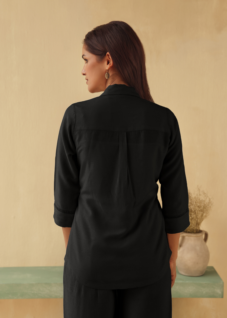 Midnight Tie-Wrap Top