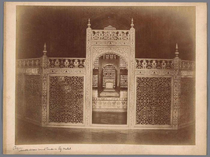 Marble screen, Taj Mahal, Agra, 1865–90