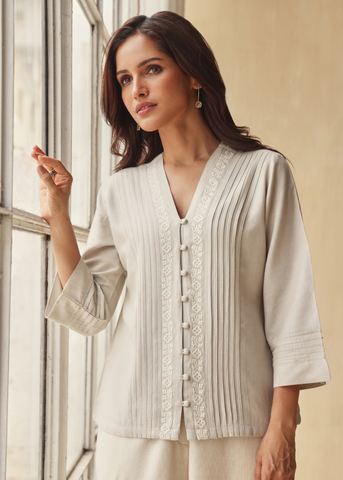 Moonstone Embroidered Top