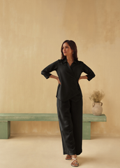 Midnight Tie-Wrap Top