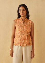 Sunset Wrap Top | 100% Linen