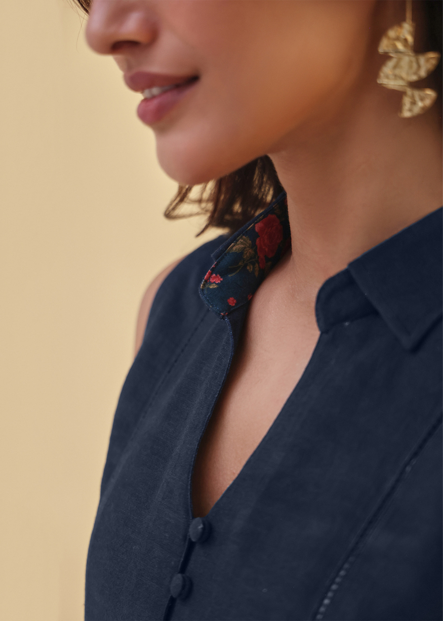Dusk Collared Lace Top