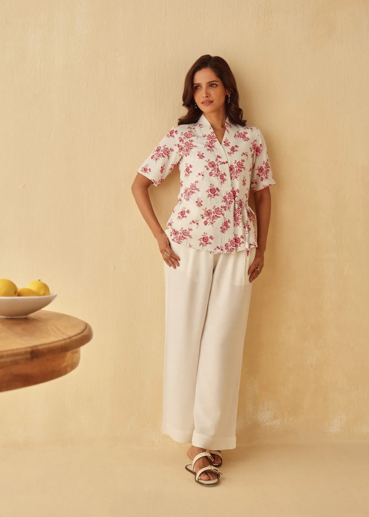Wildrose Side Tie Top - Red