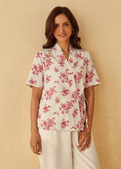 Wildrose Side Tie Top - Red