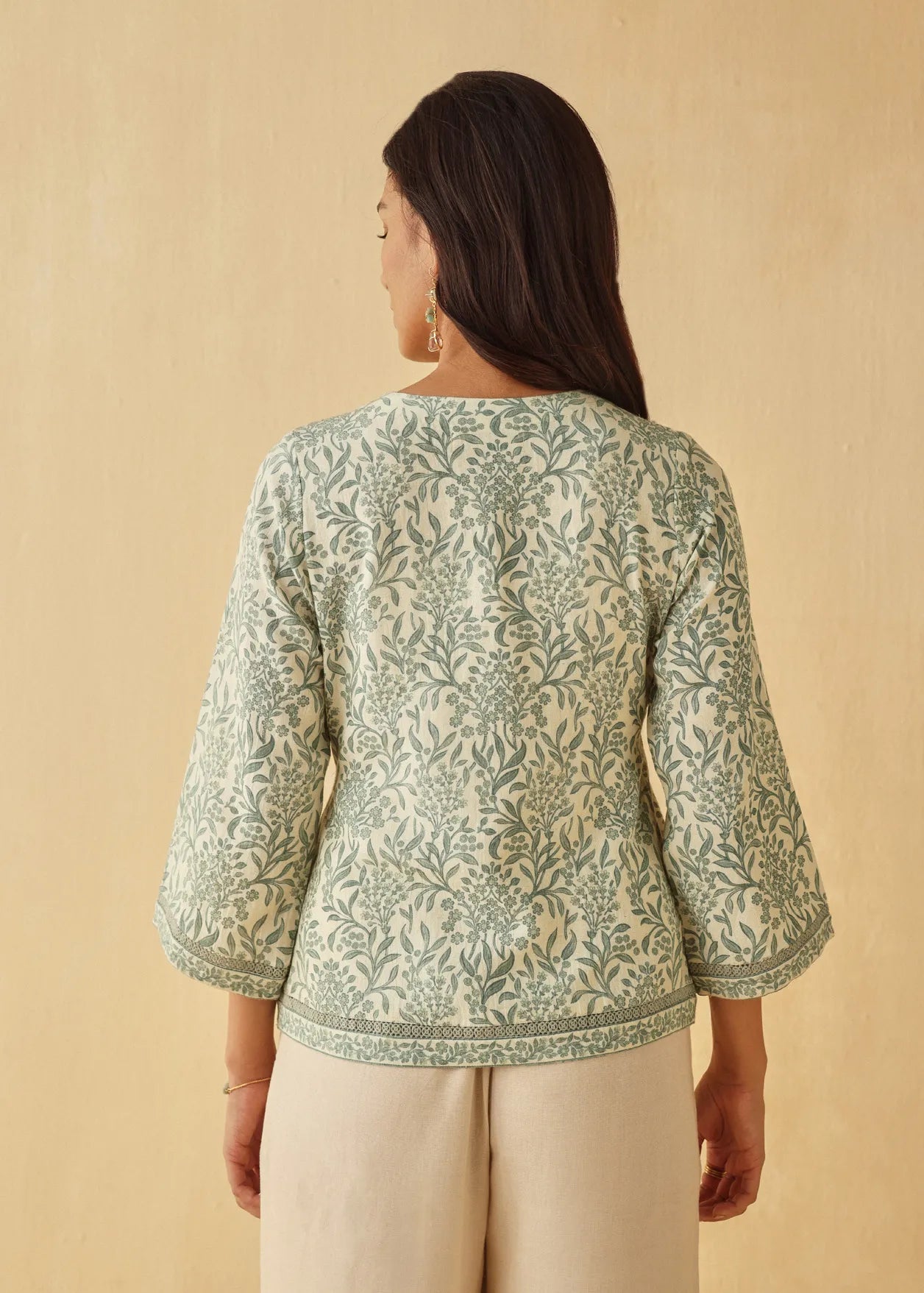 Wildflower Tie Top - Sea Green