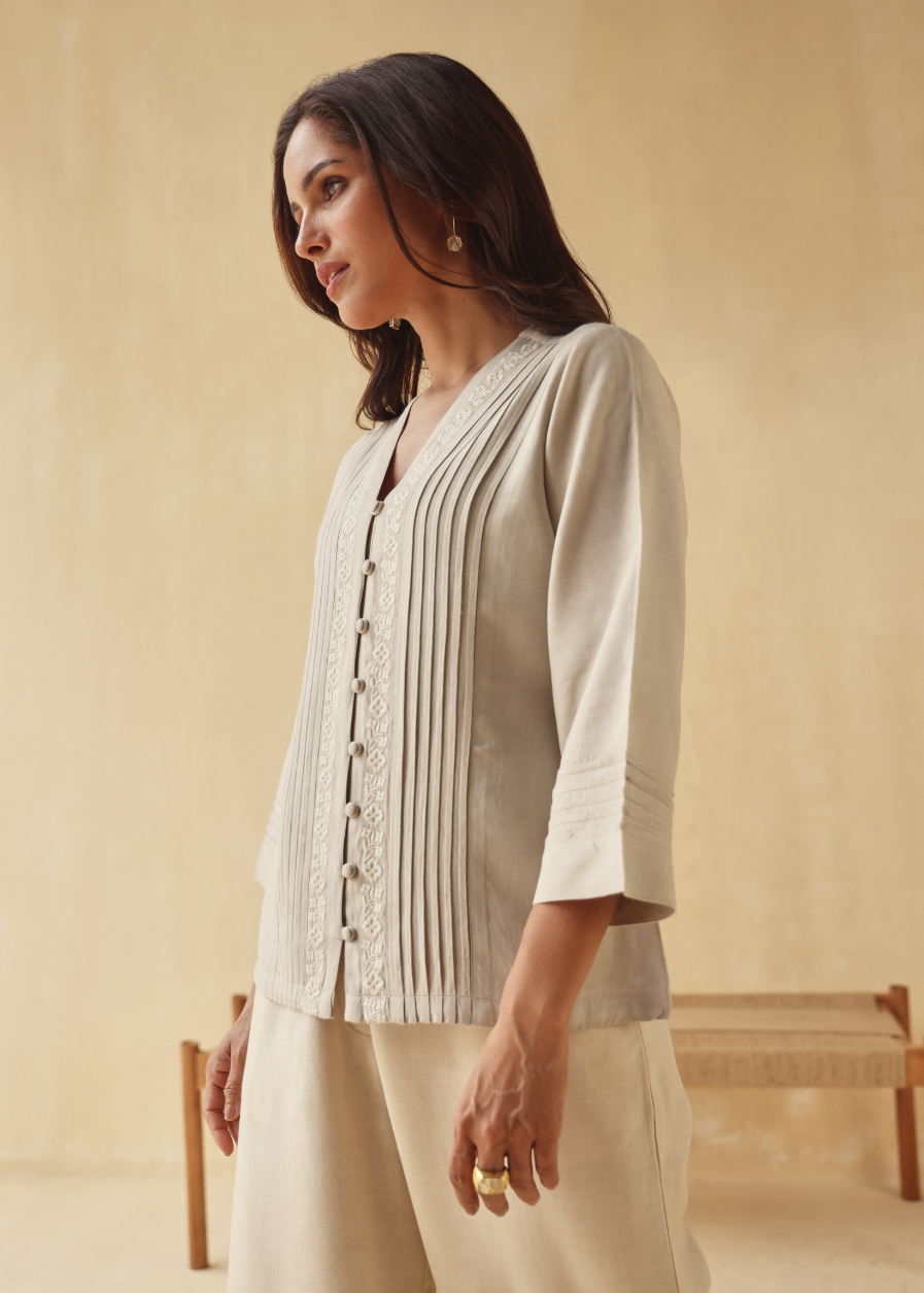 Moonstone Embroidered Top