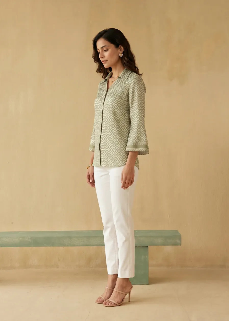 Jade Trellis Shirt