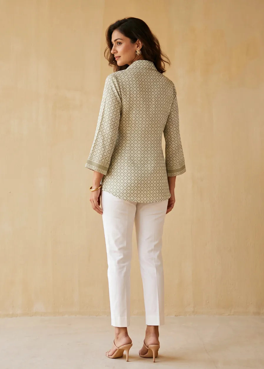 Jade Trellis Shirt