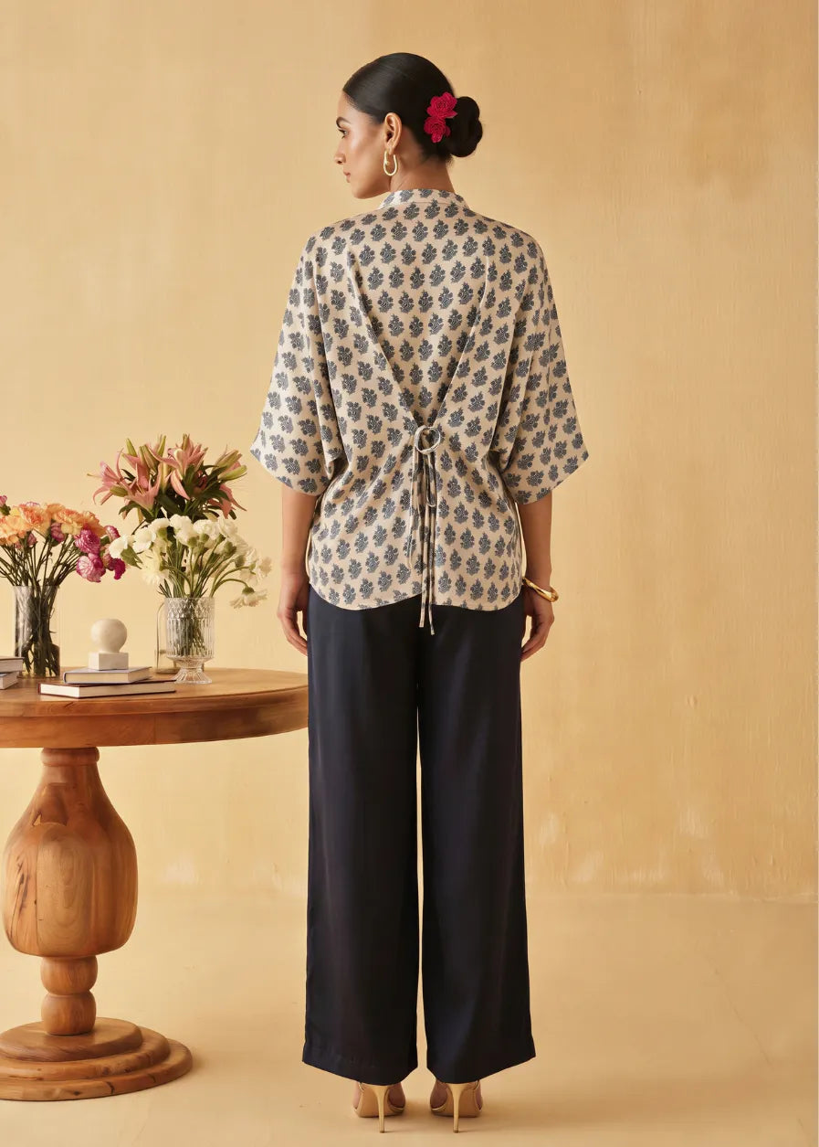 Jardin Bleu Back Tie Top