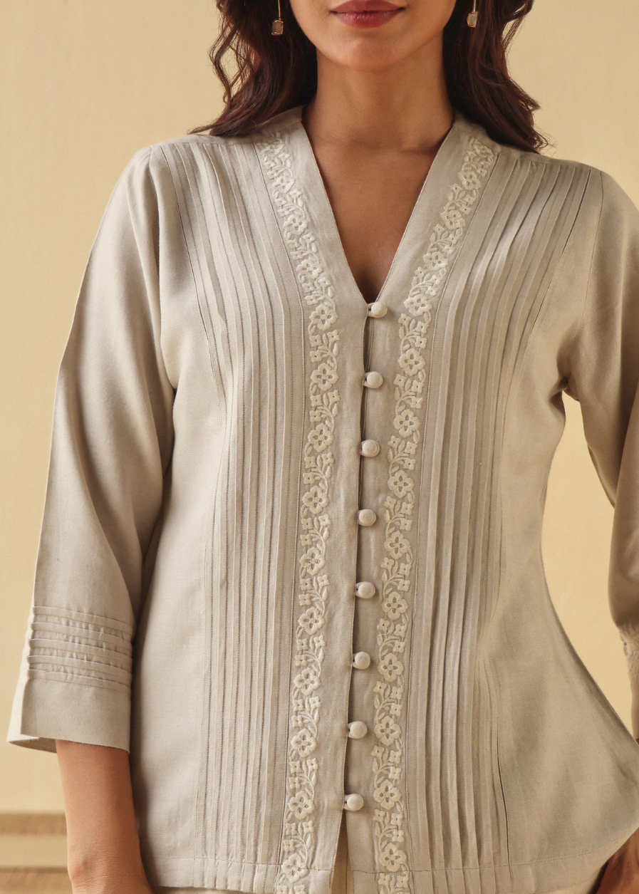 Moonstone Embroidered Top