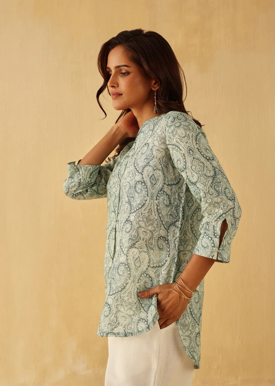 Paisley Linen Top | 100% Linen