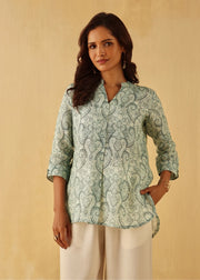 Paisley Linen Top | 100% Linen