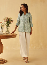 Paisley Linen Top | 100% Linen