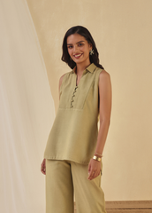 Dayline Collared Lace Top