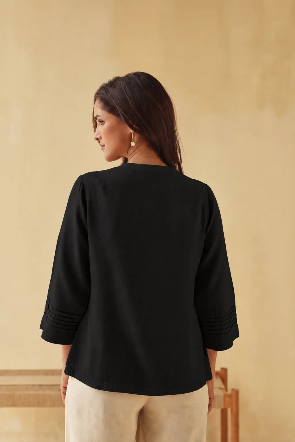 Noir Bloom Embroidered Top