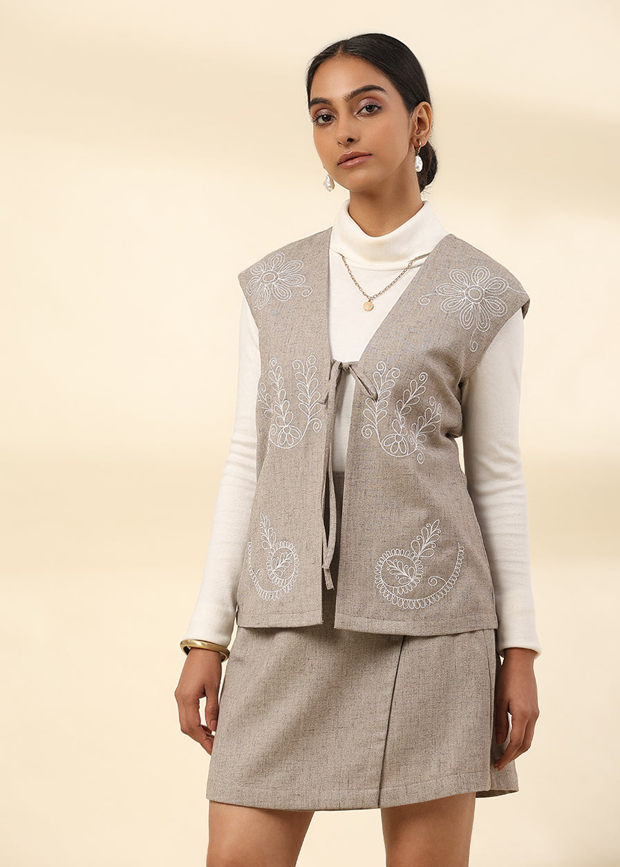 Mistflower Embroidered Vest